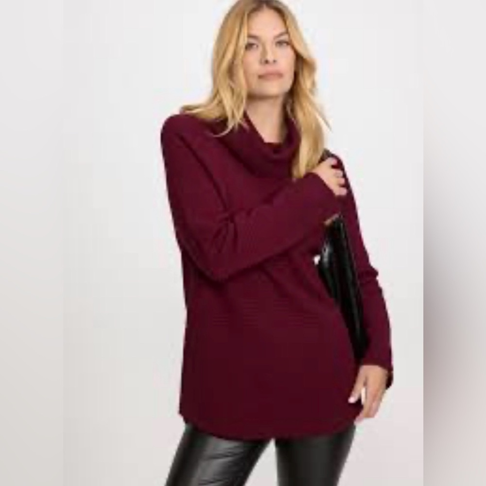 Anthropologie Maeve Ribbed Cowl Neck Sweater